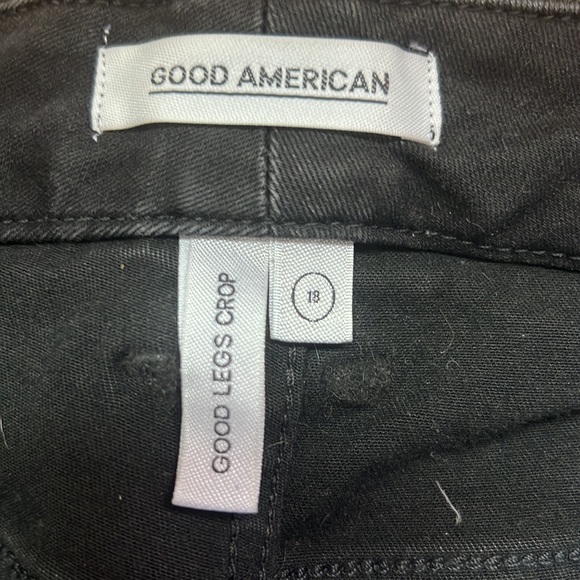 NWT Good American Good Legs Women’s High Waist Crop Black Skinny Jeans Size 18 - Picture 9 of 16